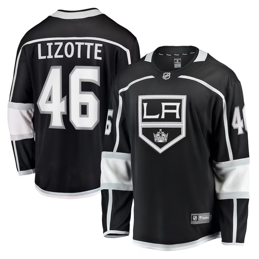 Men's Los Angeles Kings Blake Lizotte #46 Black Home Breakaway Player Jersey1