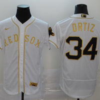 Men's Boston Red Sox David Ortiz #34 White Fashion Stitched Jersey1