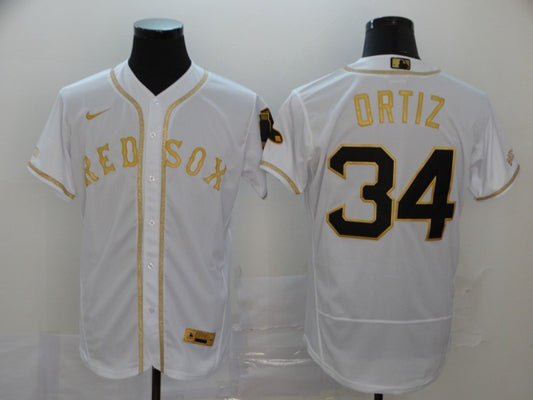 Men's Boston Red Sox David Ortiz #34 White Fashion Stitched Jersey1
