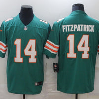 Men's Miami Dolphins Ryan Fitzpatrick #14 Green Game Player Jersey1