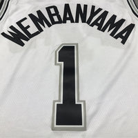 Men's San Antonio Spurs Victor Wembanyama #1 White 2022/23 Swingman Jersey1 - Association Edition