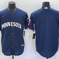 Men's Minnesota Twins Navy Alternate Replica Team Blank Jersey1