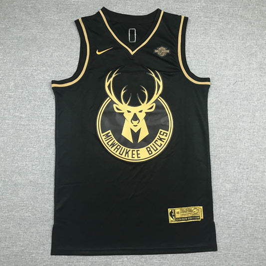 Men's Milwaukee Bucks Giannis Antetokounmpo #34 Black Swingman Player Jersey1