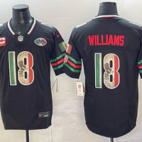 Men's Chicago Bears Caleb Williams #18 Black Game Team Jersey