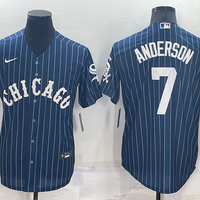 Men's Chicago White Sox Tim Anderson #7 Blue Replica Baseball Jersey1