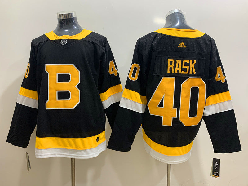 Men's Boston Bruins Tuukka Rask #40 Black Player Jersey1
