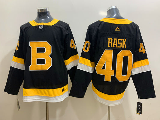 Men's Boston Bruins Tuukka Rask #40 Black Player Jersey1