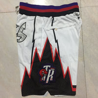 Men's Toronto Raptors White 1997-98 Hardwood Classics Basketball Shorts1