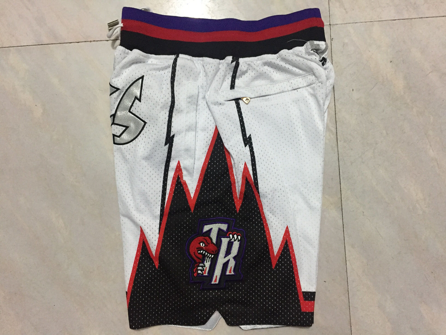 Men's Toronto Raptors White 1997-98 Hardwood Classics Basketball Shorts1