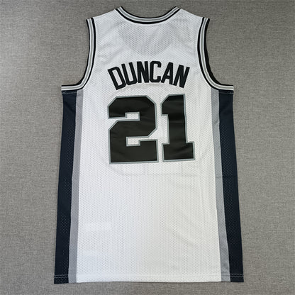 Men's San Antonio Spurs Tim Duncan White 1998-99 Classics Swingman Jersey1