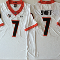 Men's Georgia Bulldogs D'Andre Swift #7 White Player Game Jersey