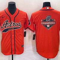 Men's Houston Astros Orange Replica Player Jersey1 Joint Edition