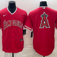 Men's Los Angeles Angels Red Alternate Replica Team Jersey1