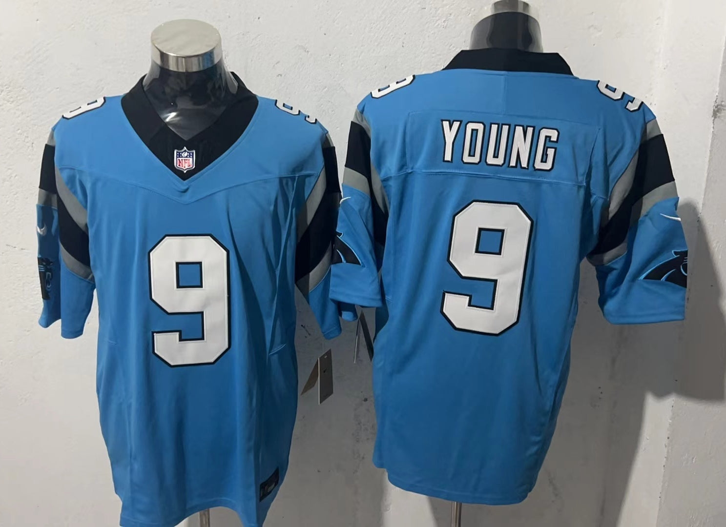 Men's Carolina Panthers Bryce Young #9 Blue Alternate Game Jersey
