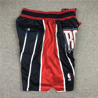 Men's Houston Rockets Black 1995-96 Hardwood Classics Basketball Shorts1