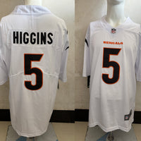 Men's Cincinnati Bengals Tee Higgins #5 White Game Jersey