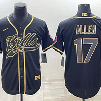 Men's Buffalo Bills Josh Allen #17 Black Player Jersey1 Joint Edition