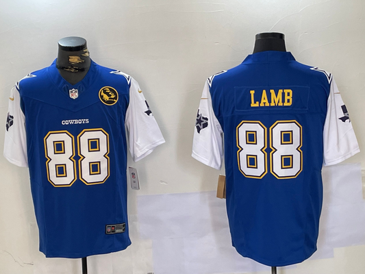 Men's Dallas Cowboys CeeDee Lamb #88 Royal Game Player Jersey1
