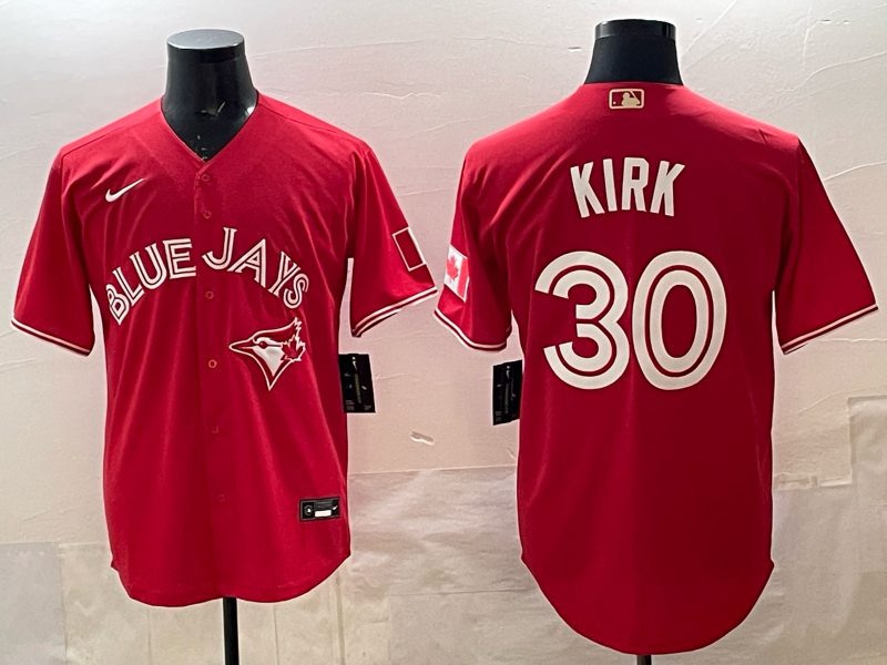Men's Toronto Blue Jays Alejandro Kirk #30 Red Replica Player Jersey