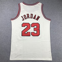 Men's Chicago Bulls Michael Jordan #23 Cream Hardwood Classics Swingman Jersey1