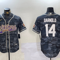 Men's Minnesota Vikings Sam Darnold #14 Grey Camouflage Game Jersey1