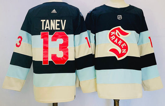 Men's Seattle Kraken Brandon Tanev #13 Deep Sea Blue 2024 NHL Winter Classic Breakaway Player Jersey1