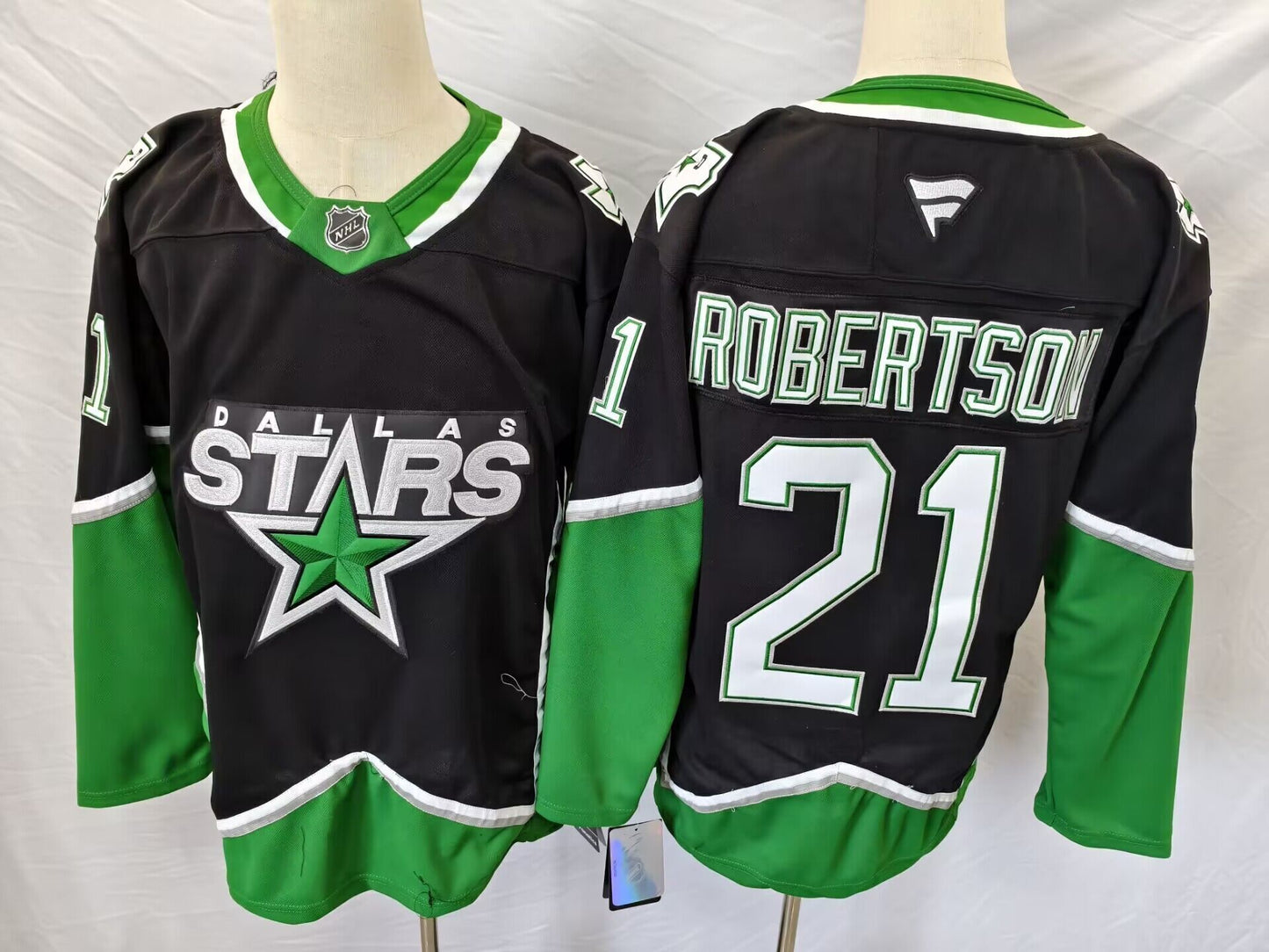 Men's Dallas Stars Jason Robertson #21 Black Premium Player Jersey