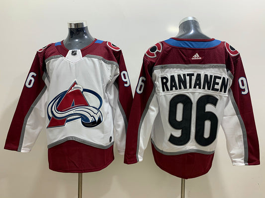 Men's Colorado Avalanche Mikko Rantanen #96 White Home Breakaway Player Jersey1