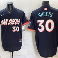 Men's San Diego Padres Tyler Sheets #30 Obsidian 2026 City Connect Stadium Jersey