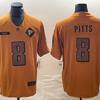 Men's Atlanta Falcons Kyle Pitts #8 Brown 2023 Salute To Service Limited Jersey1