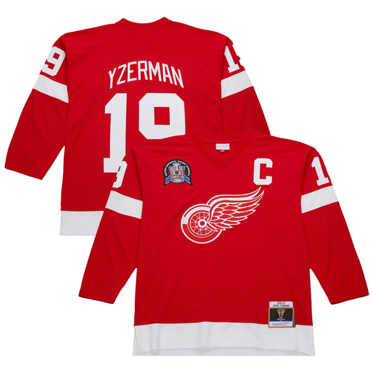 Men's Detroit Red Wings Steve Yzerman #19 Scarlet 1996-97 Power Play Jersey