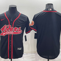 Men's San Francisco 49ers Black Blank Jersey1