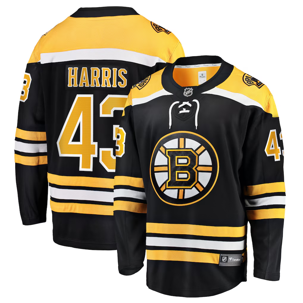 Men's Boston Bruins Danton Heinen #43 Fanatics Black Home Breakaway Player Jersey