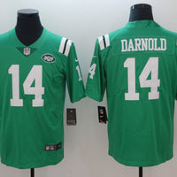 Men's New York Jets Sam Darnold #14 Green Player Game Jersey1