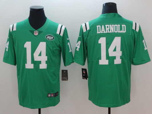 Men's New York Jets Sam Darnold #14 Green Player Game Jersey1