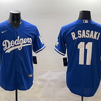 Men's Los Angeles Dodgers Roki Sasaki #11 Royal Alternate Replica Team Jersey1