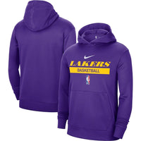 Men's Los Angeles Lakers Purple 2022/23 Spotlight On-Court Practice Performance Pullover Hoodie