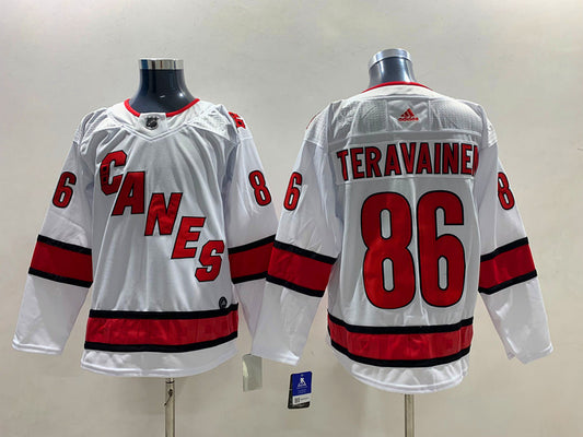 Men's Carolina Hurricanes Teuvo Teravainen #86 White Player Jersey1