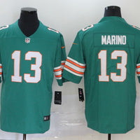 Men's Miami Dolphins Dan Marino #13 Green Game Player Jersey1