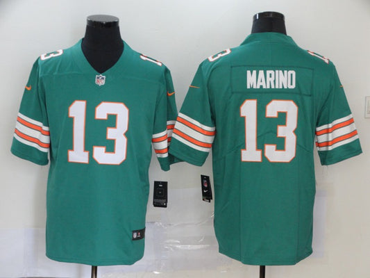 Men's Miami Dolphins Dan Marino #13 Green Game Player Jersey1