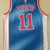Men's Brooklyn Nets Kyrie Irving #11 Blue Swingman Player Jersey1
