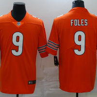 Men's Chicago Bears Nick Foles #9 Orange Game Jersey1