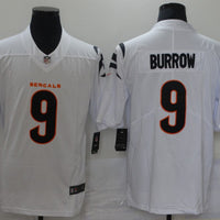 Men's Cincinnati Bengals Joe Burrow #9 White Game Player Jersey2