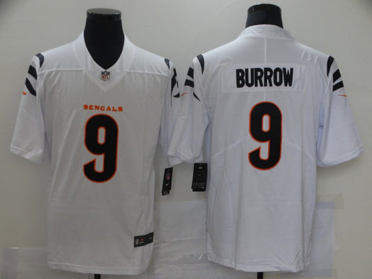 Men's Cincinnati Bengals Joe Burrow #9 White Game Player Jersey2