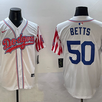 Men's Los Angeles Dodgers Mookie Betts White Replica Game Jersey1