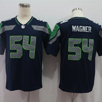 Men's Seattle Seahawks Bobby Wagner #54 Navy Game Team Jersey
