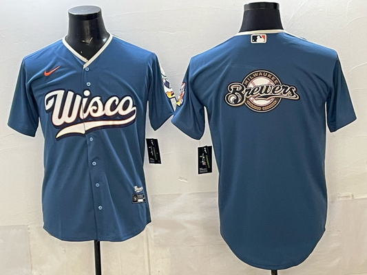 Men's Milwaukee Brewers Mineral Blue 2026 City Connect Player Jersey