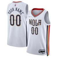 Men's New Orleans Pelicans White 2021/22 Swingman Custom Jersey1 - City Edition
