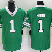 Men's Philadelphia Eagles Jalen Hurts #1 Kelly Green Game Jersey1