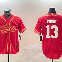 Men's San Francisco 49ers Brock Purdy #13 Scarlet Team Game Jersey1
